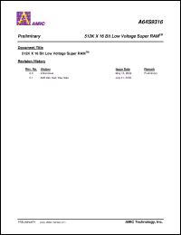 Click here to download A64S9316G-70 Datasheet