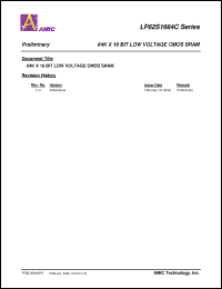 Click here to download LP62S1664CV-70LLT Datasheet