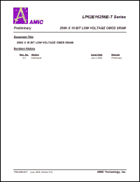 Click here to download LP62E16256E Datasheet