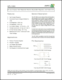 Click here to download APL1085-33FC-TR Datasheet