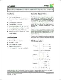 Click here to download APL1085GCTR Datasheet