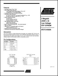 Click here to download AT27LV020A-15VC Datasheet