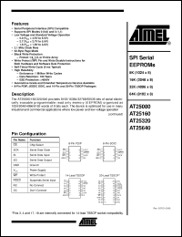 Click here to download AT25160N-10SC Datasheet