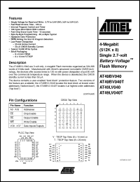 Click here to download AT49LV040T-15JC Datasheet