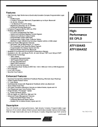 Click here to download ATF1504AS-15AI100 Datasheet