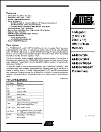 Click here to download AT49BV4096A-12RC Datasheet