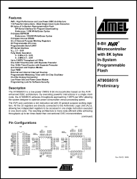 Click here to download AT90S8515-8AI Datasheet