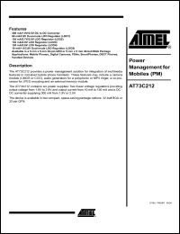 Click here to download AT73C212 Datasheet