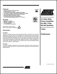 Click here to download T7031-PEQM Datasheet