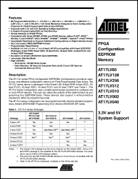 Click here to download AT17LV256A-10PC Datasheet