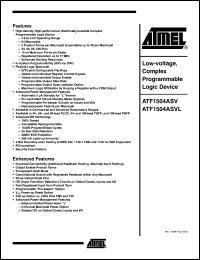 Click here to download ATF1504ASV-15QI100 Datasheet