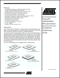 Click here to download PC755CVZFU400LE Datasheet