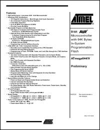 Click here to download ATmega644-20PU Datasheet