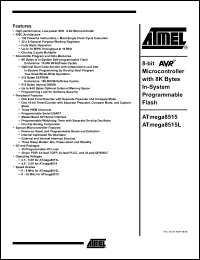 Click here to download ATmega8515L-8PU Datasheet