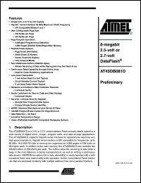 Click here to download AT45DB081D-SU Datasheet