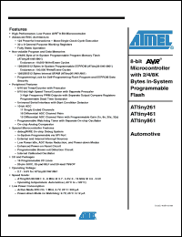 Click here to download ATtiny861-15XZ Datasheet