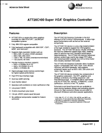 Click here to download ATT20C100-72F13 Datasheet