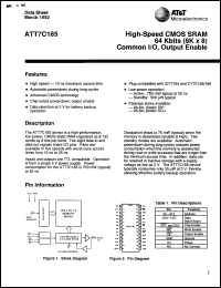 Click here to download ATT7C185P20 Datasheet