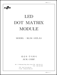 Click here to download KLM-162LAS Datasheet