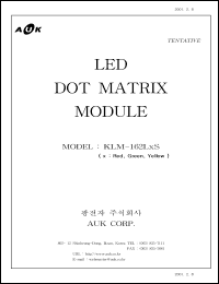 Click here to download KLM-162LYS Datasheet