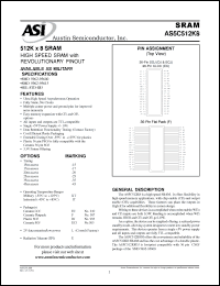 Click here to download AS5C512K8F-15L/XT Datasheet