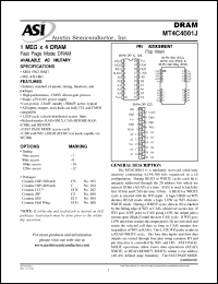 Click here to download MT4C4001JCN-7/IT Datasheet