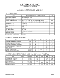 Click here to download ACM4002D Datasheet