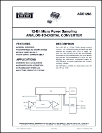 Click here to download ADS1286UC/2K5 Datasheet