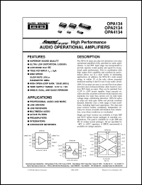 Click here to download OPA134UA/2K5 Datasheet