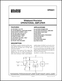 Click here to download OPA621KU/2K5 Datasheet