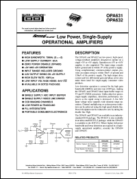 Click here to download OPA631U Datasheet