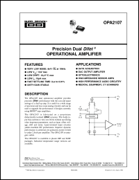 Click here to download OPA2107AP Datasheet