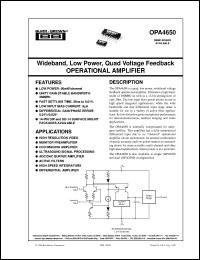 Click here to download OPA4650U/2K5 Datasheet