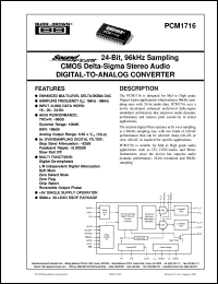 Click here to download PCM1716E Datasheet