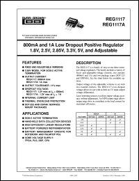 Click here to download REG1117FA-1.8/500 Datasheet