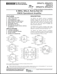 Click here to download OPA2373AIDGSR Datasheet