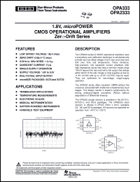 Click here to download OPA333AIDCKRG4 Datasheet