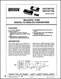 Click here to download DAC703VG Datasheet