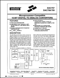 Click here to download DAC709BH/QM Datasheet