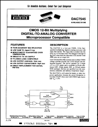 Click here to download DAC7545SH Datasheet