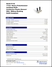 Click here to download P110KH1-0Y15AR100K Datasheet