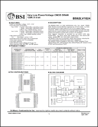 Click here to download BS62LV1024JI Datasheet