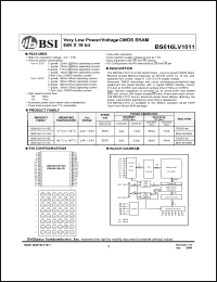 Click here to download BS616LV1011ACG70 Datasheet