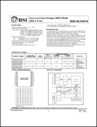 Click here to download BS616LV4016DI Datasheet