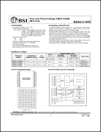 Click here to download BS62LV1605 Datasheet