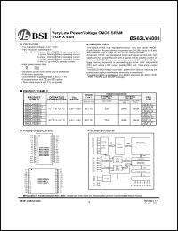 Click here to download BS62LV4008TIG55 Datasheet