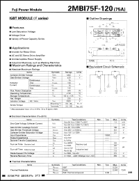 Click here to download 2MBI75F120 Datasheet