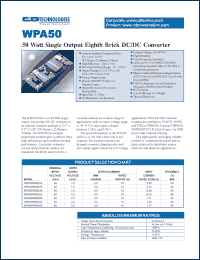 Click here to download WPA50R48S033 Datasheet