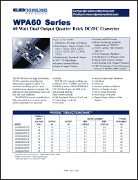 Click here to download WPA60R48D2518 Datasheet