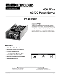 Click here to download PX401/403-U4K Datasheet